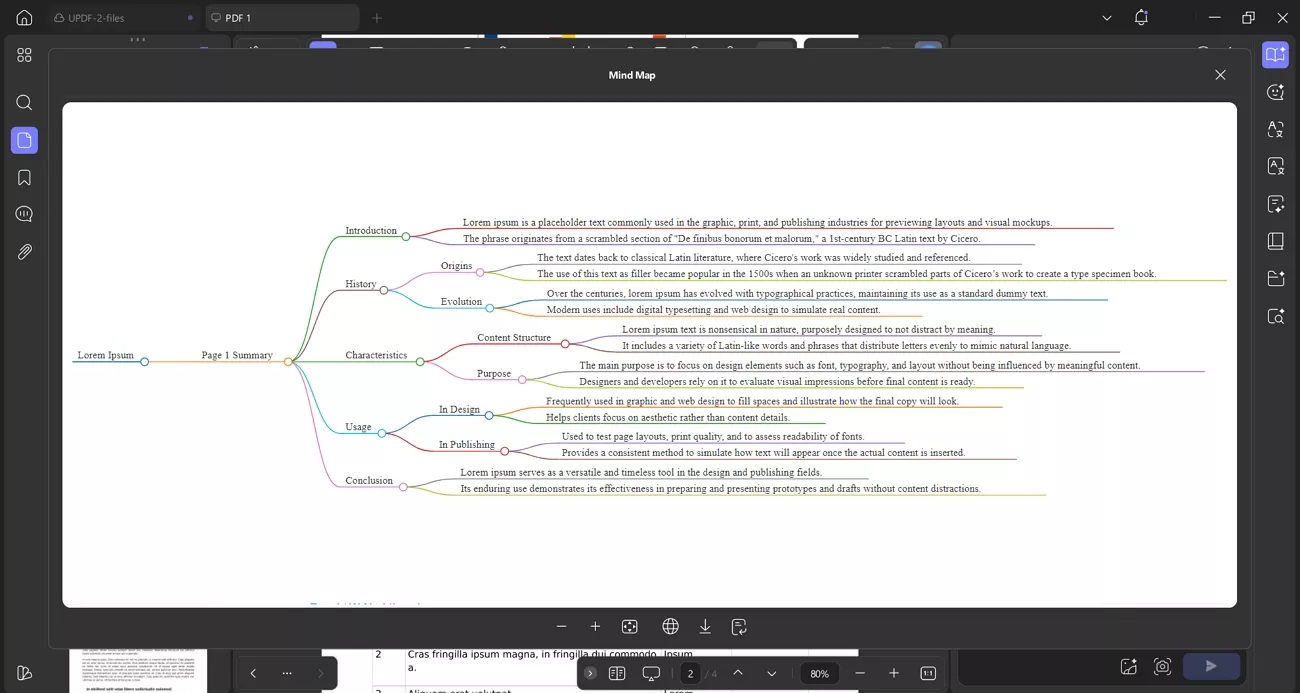 create mind map with updf easy