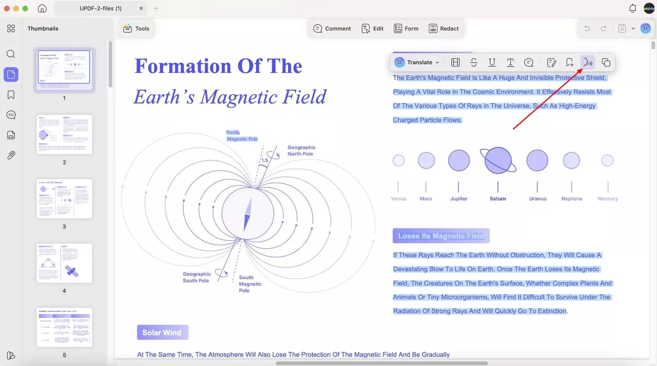 choose text-to-speech mode