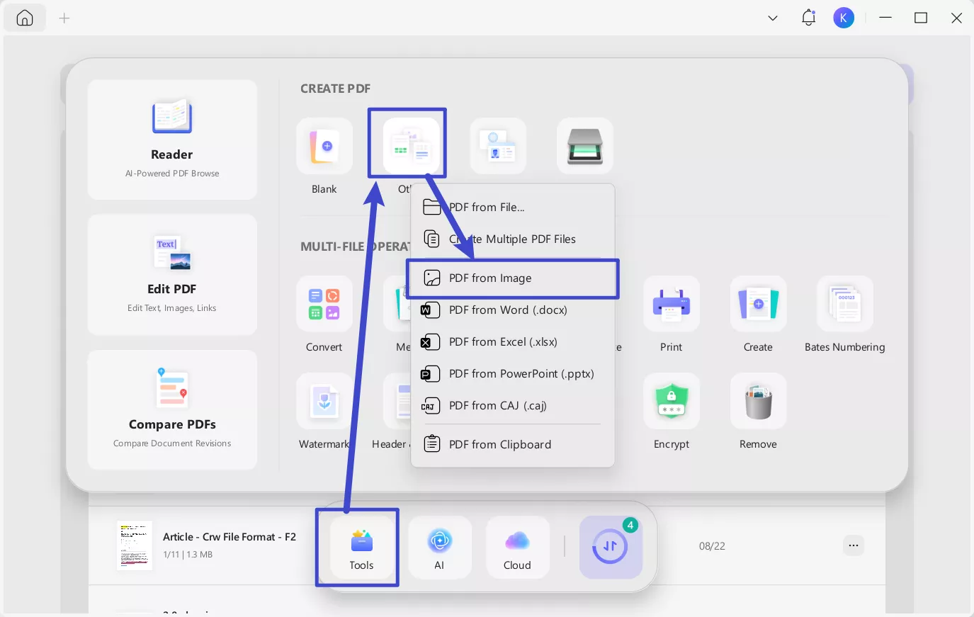 create pdf from image