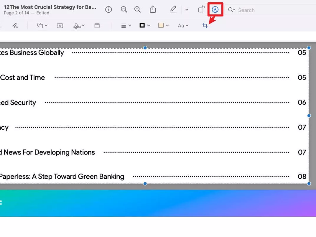how to crop a pdf image on mac preview