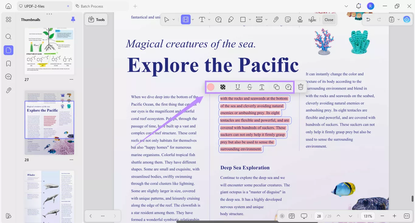 customization options for highlight updf windows
