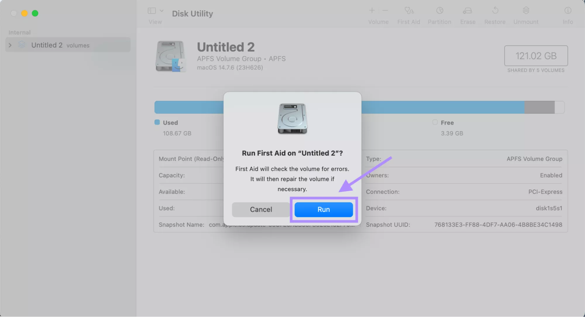 fix errors of disk permission mac