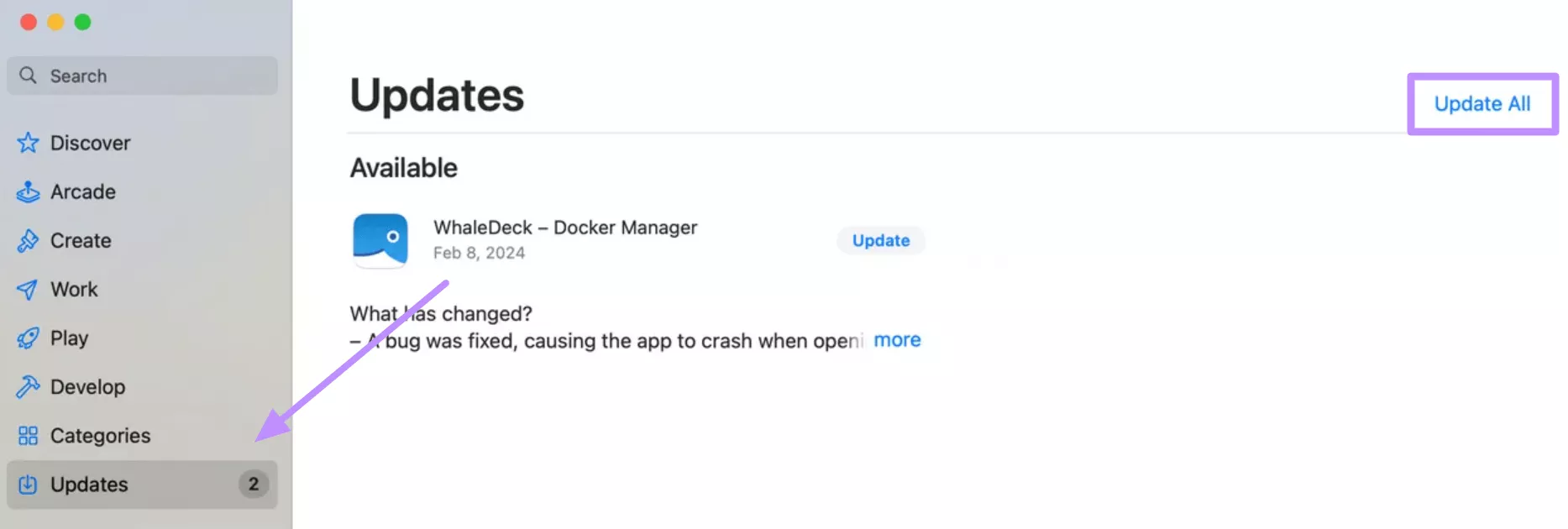 hit update all to solve issue mac