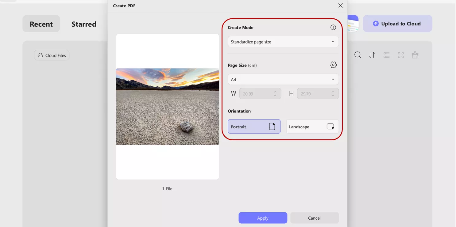  adjusting image size in updf