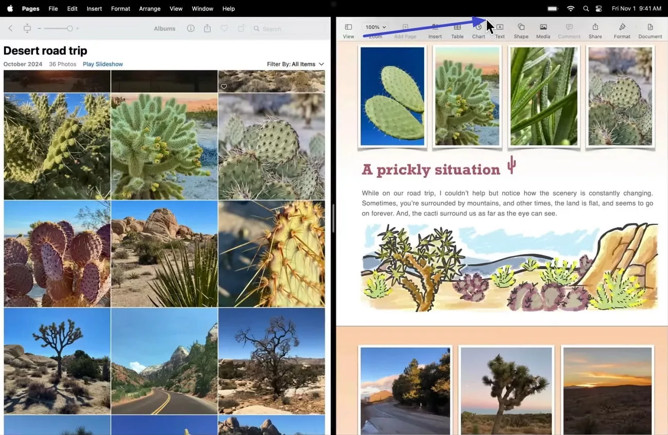 change positions of the split screens