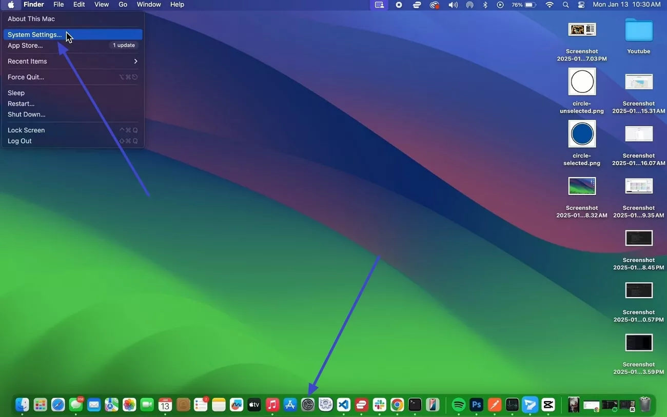 access mac system settings