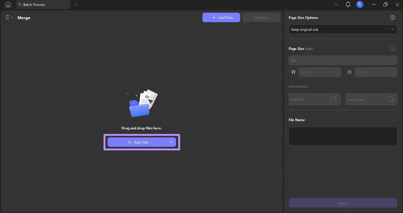  import screenshots to merge updf windows