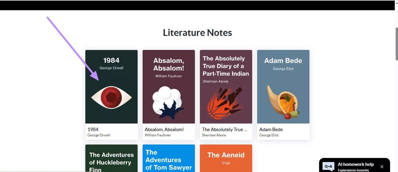 open cliffsnotes guide cliffsnotes