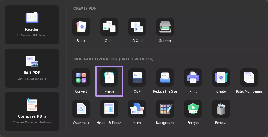 open merge tool updf windows