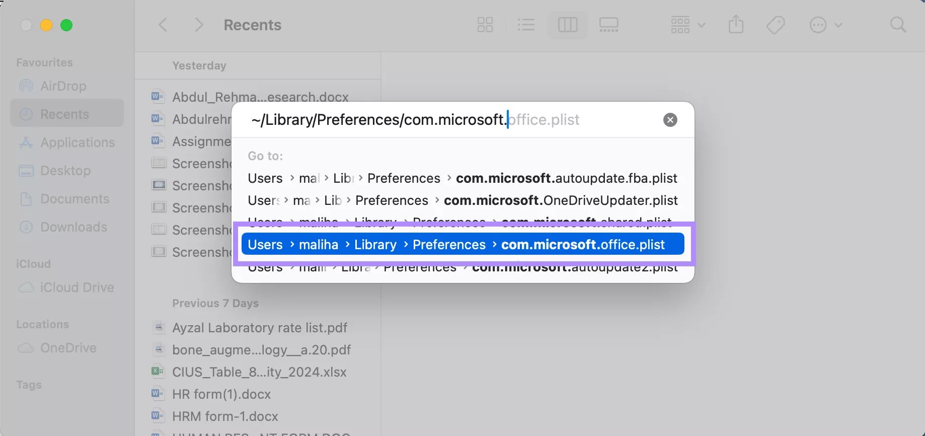 remove damaged preferences from mac for word