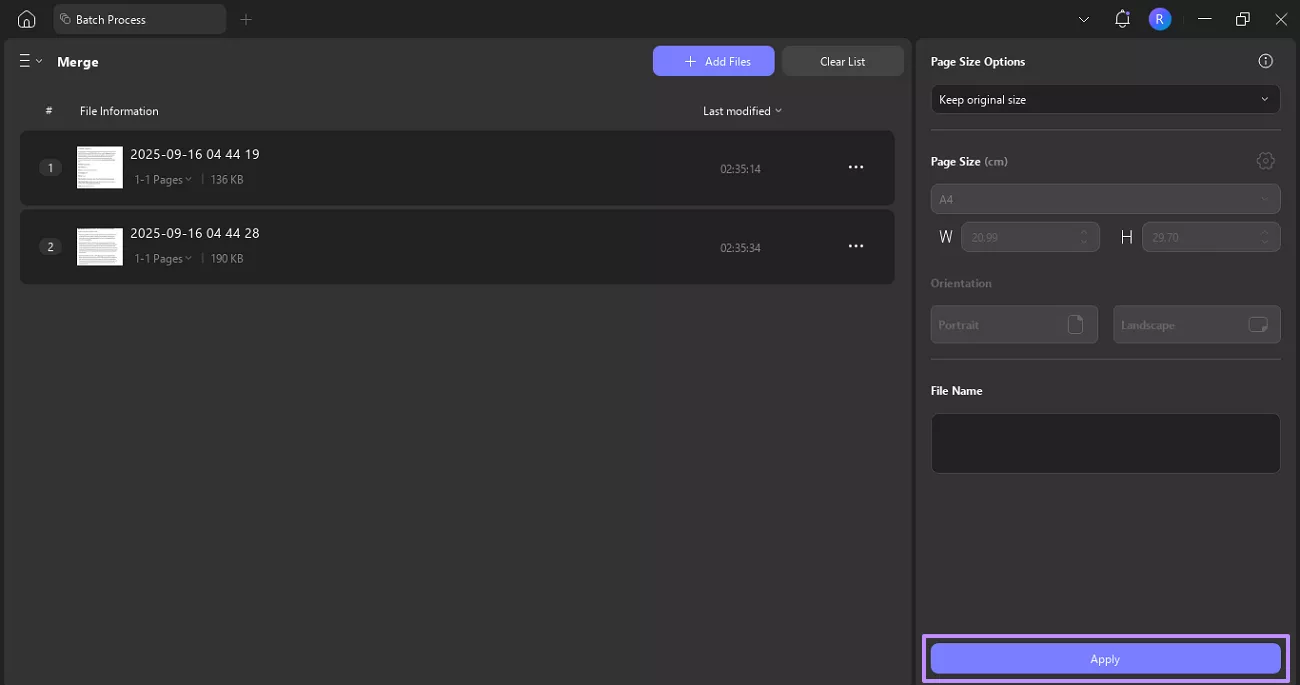 Image Alt: save merged pdf updf windows