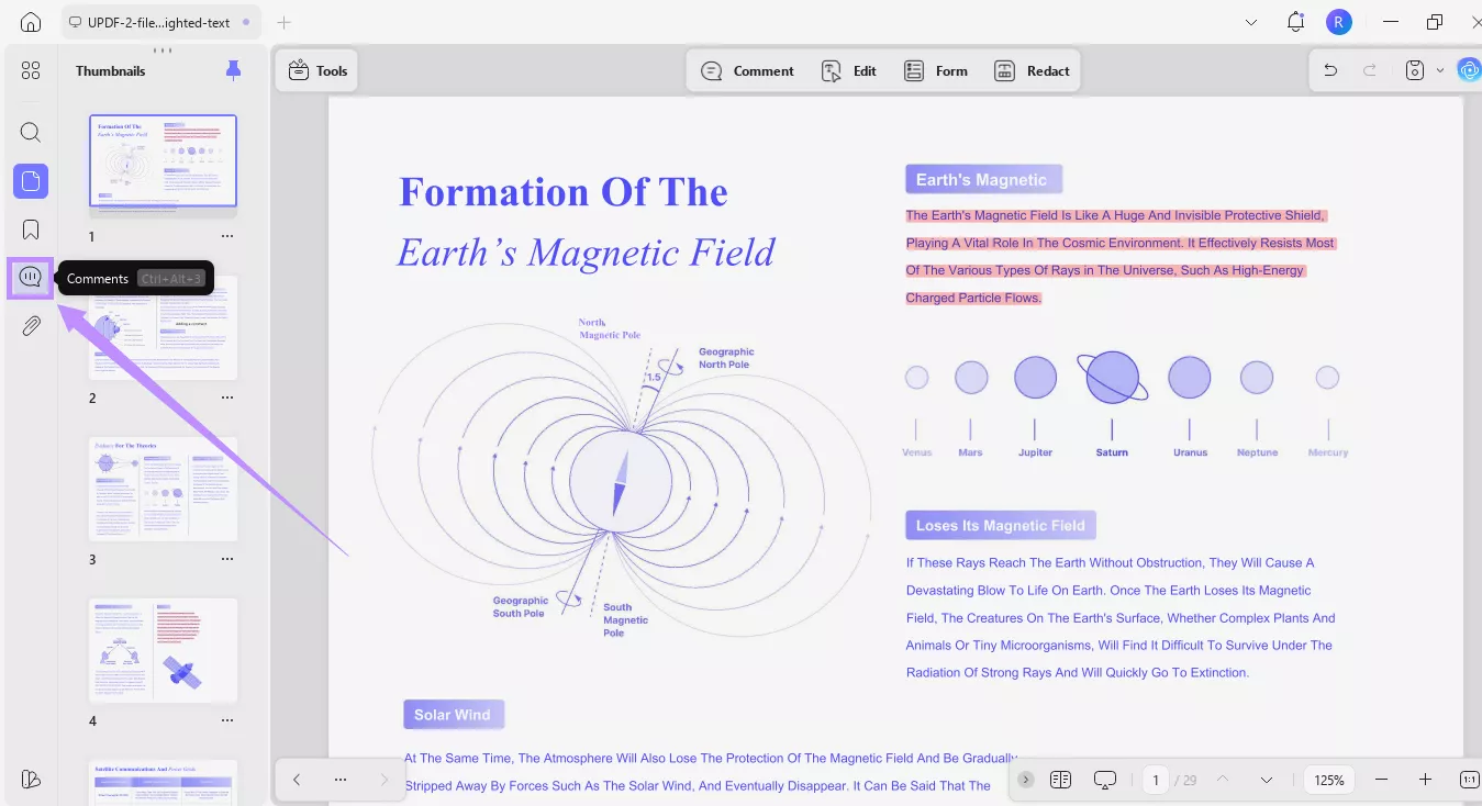 select the comments tool updf windows