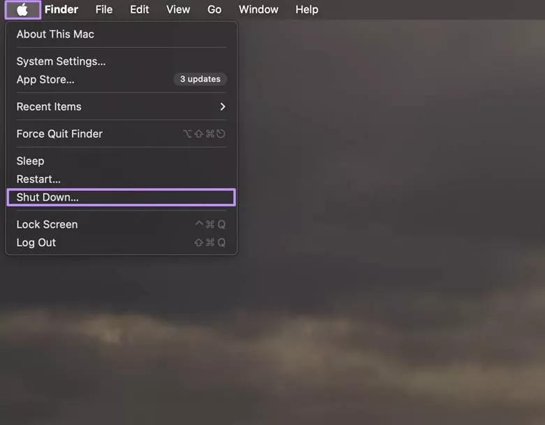 shut down mac for safe boot