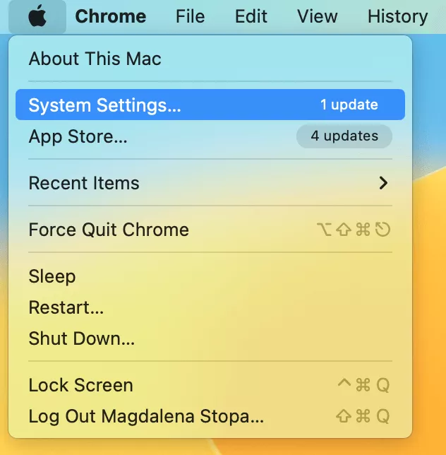 system settings mac