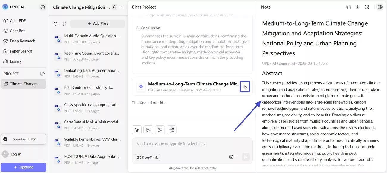 Download the generated review