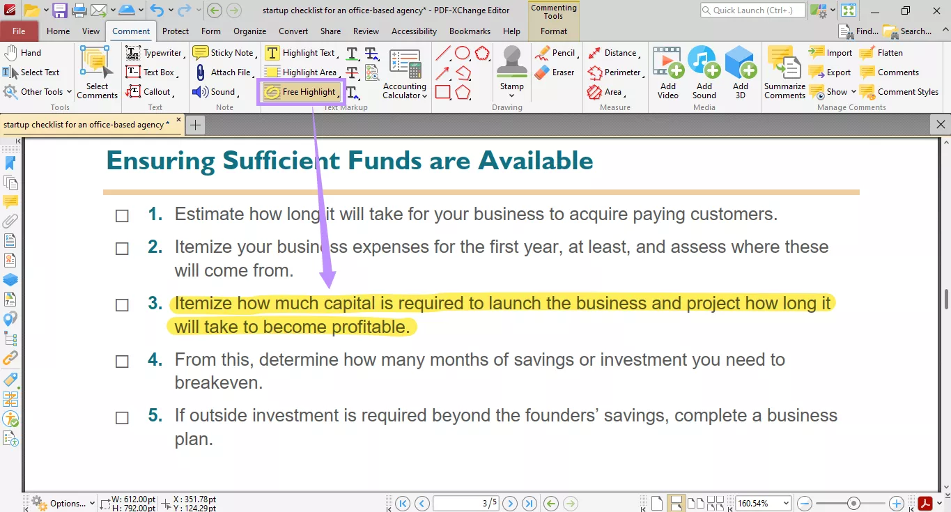 use free highlight pdf xchange editor