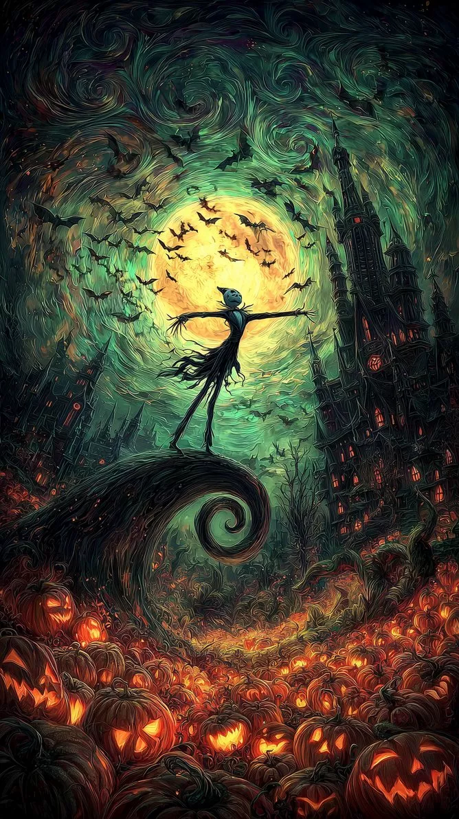 artistic halloween wallpaper