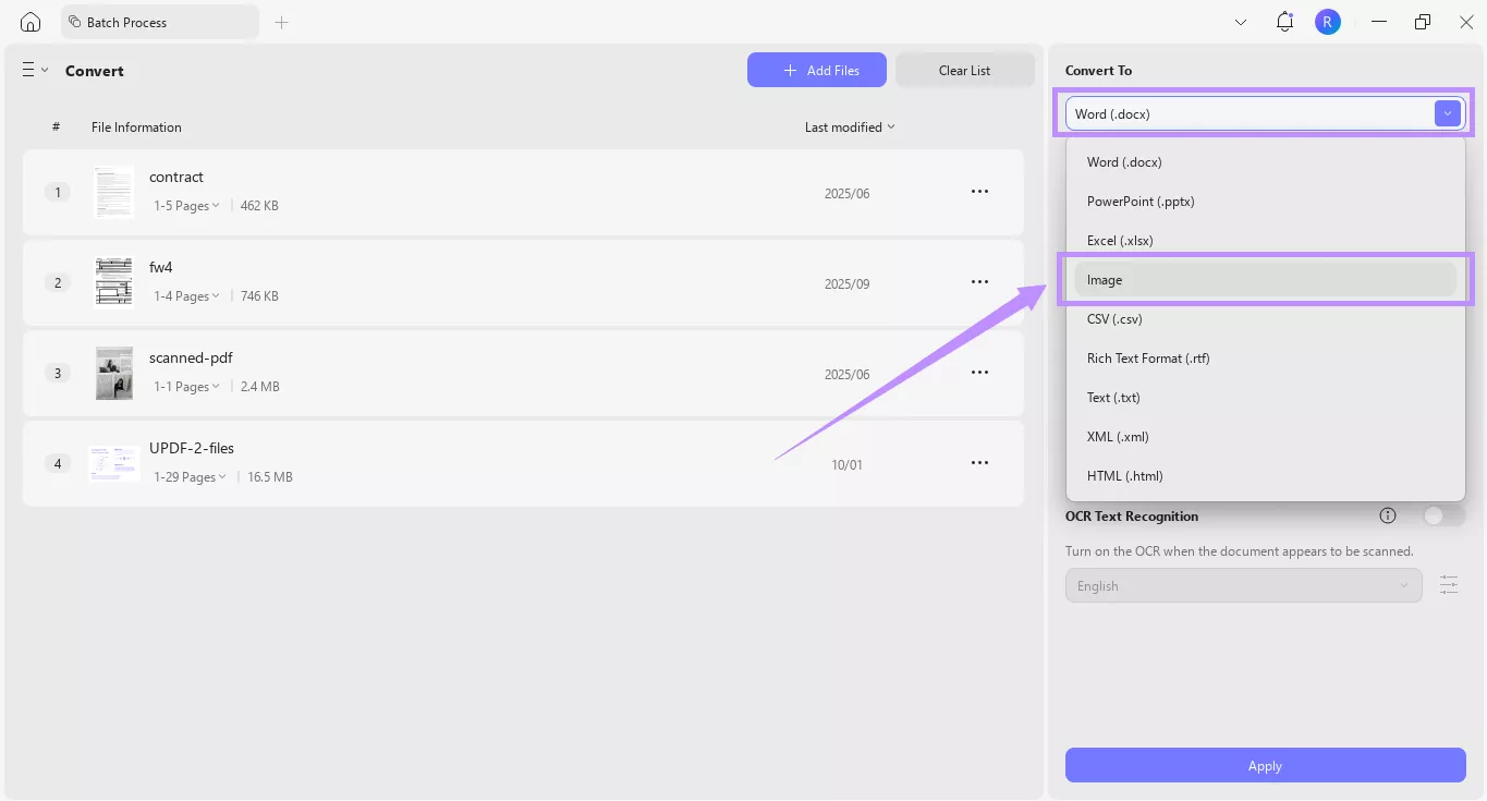 choose to convert to an image updf windows