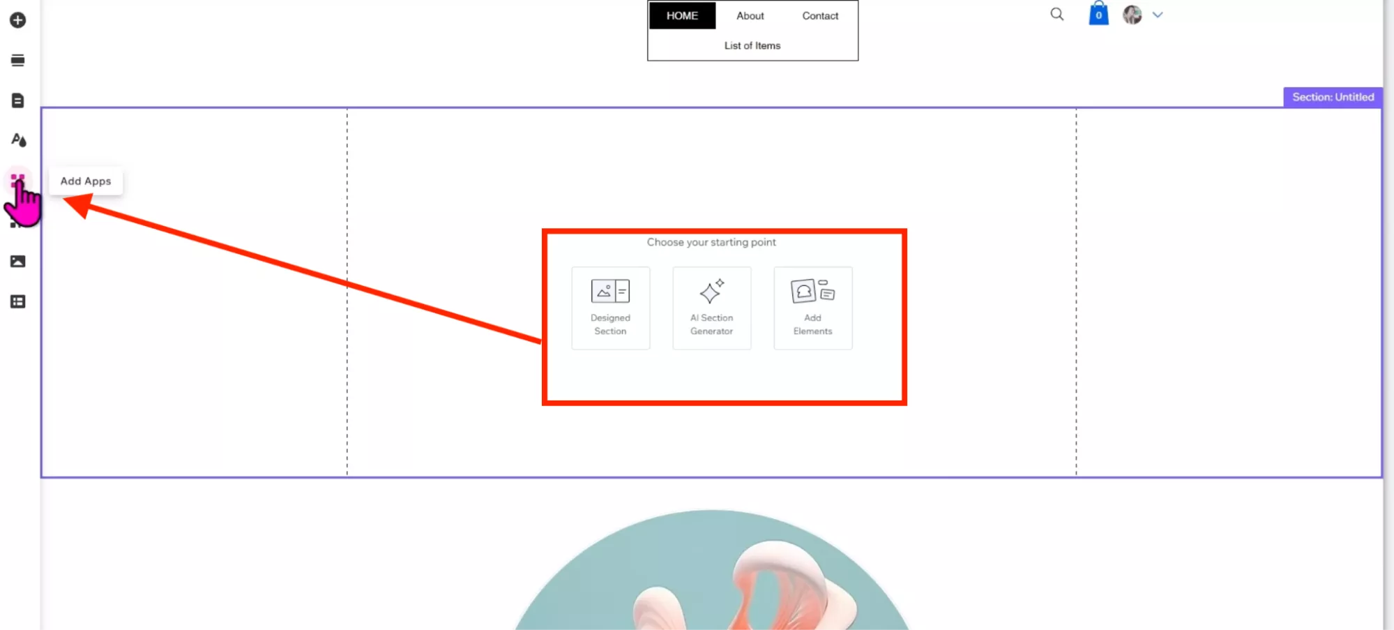 click-add-apps-option