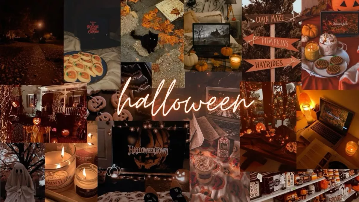 halloween collage wallpaper