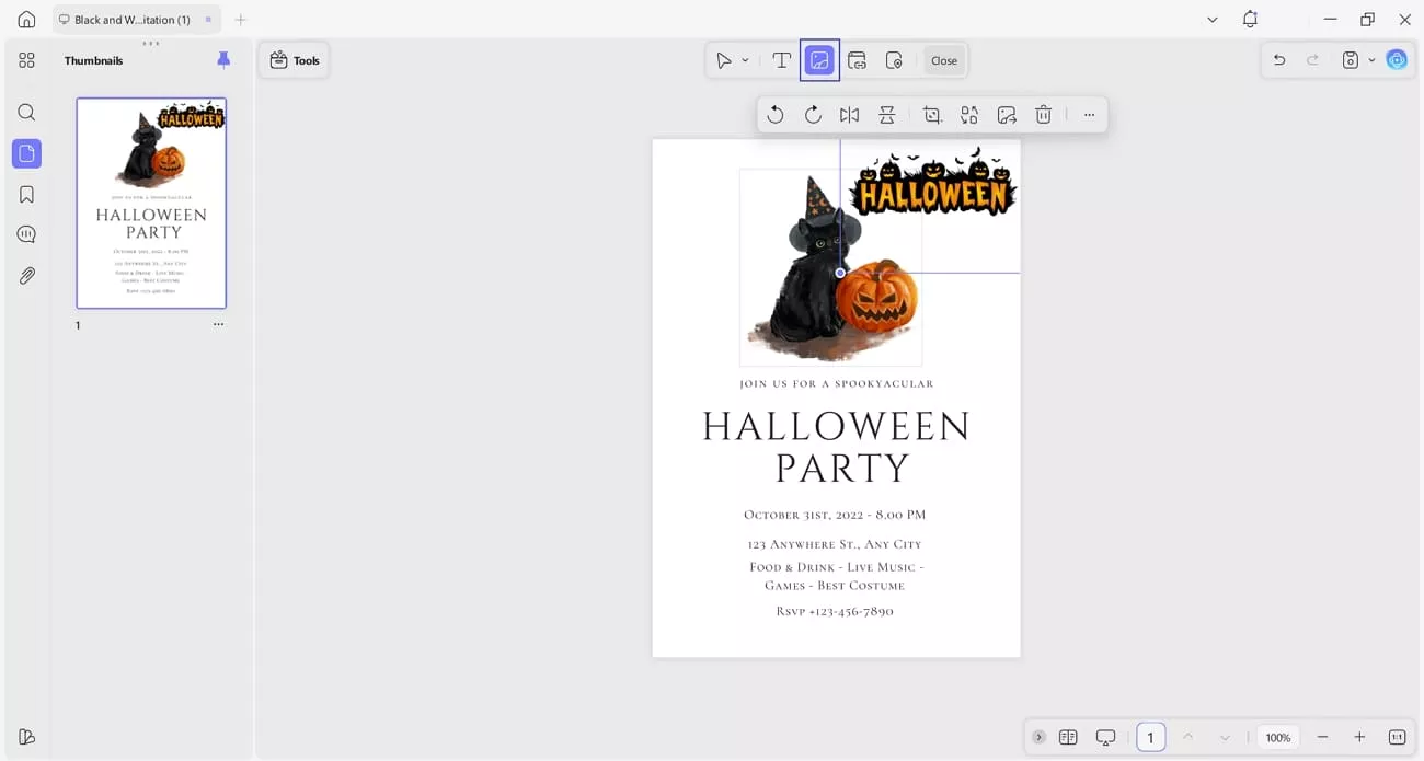 try updf to add images in pdf