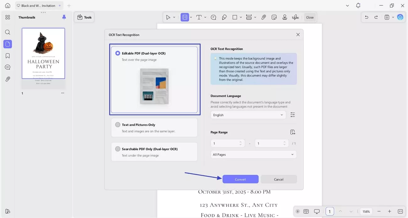 use updf to perform pdf ocr
