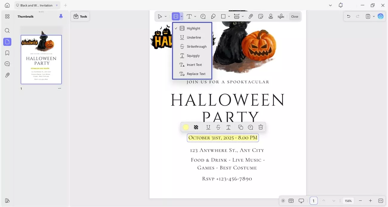 annotate text content with updf