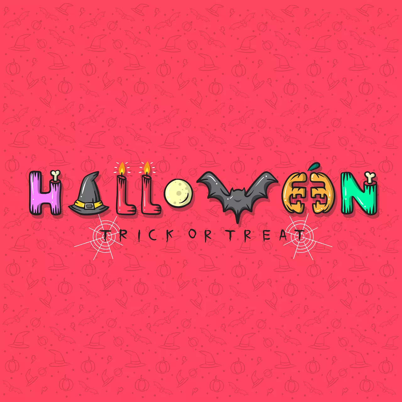 halloween typography wallpaper