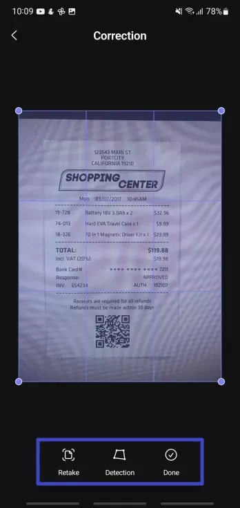 scan and adjust documents