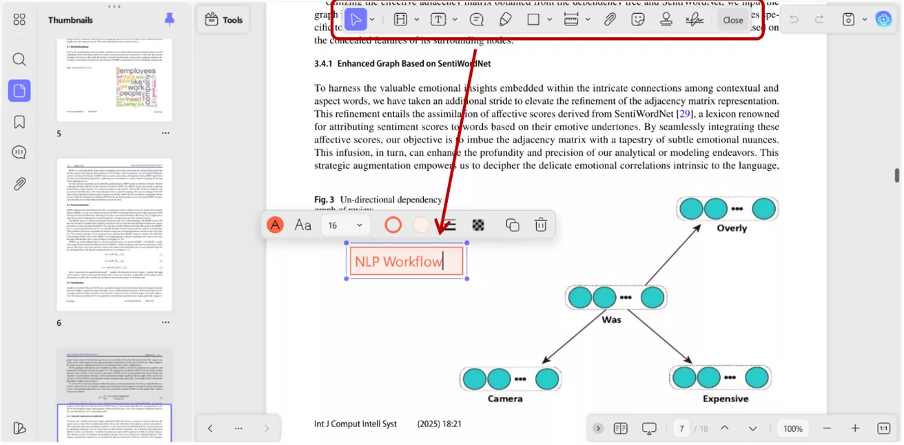Adding comments in PDF documents