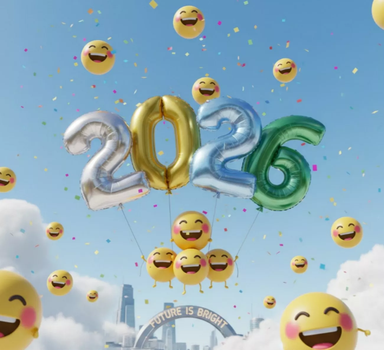 laughing emoji new year wish