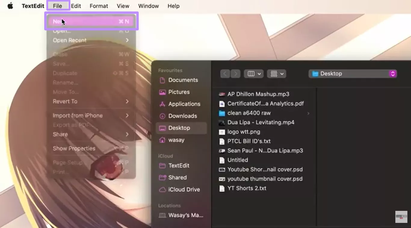create new text file