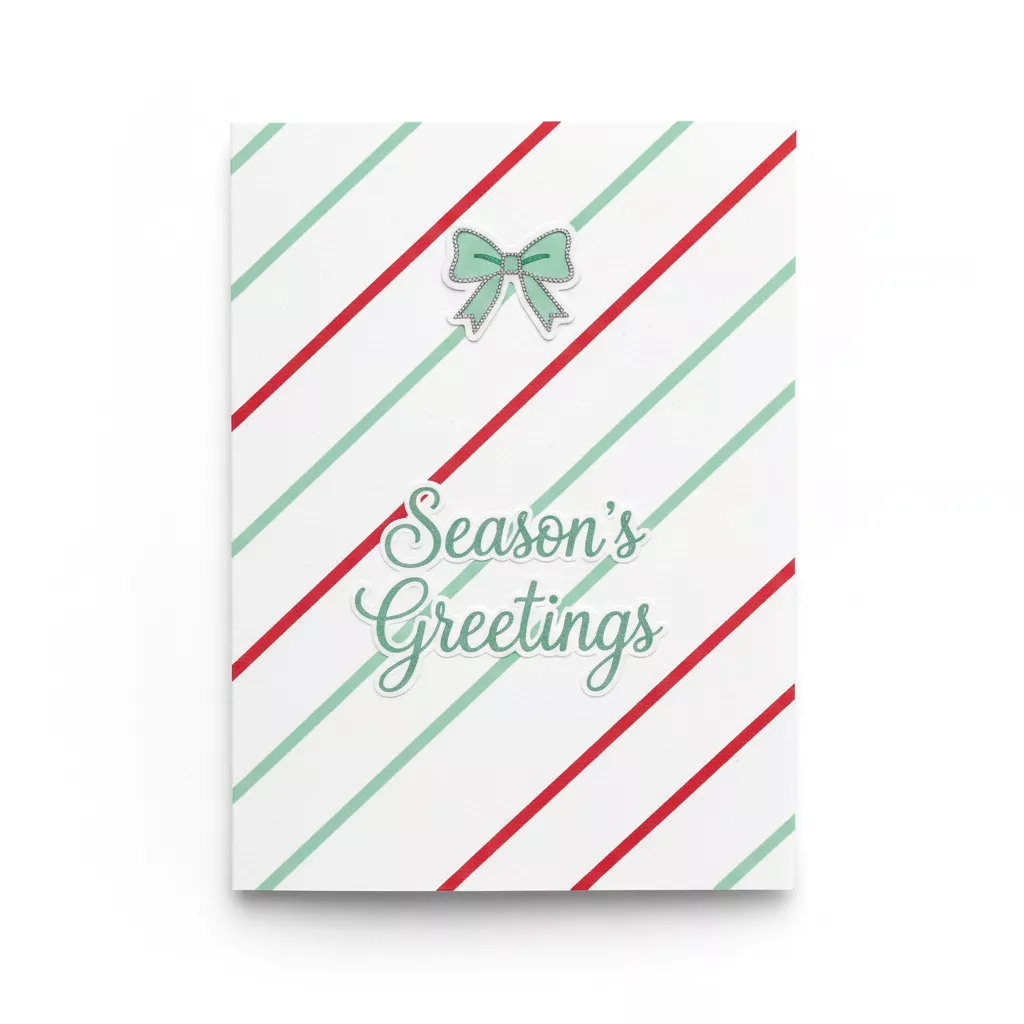candy cane stripe card