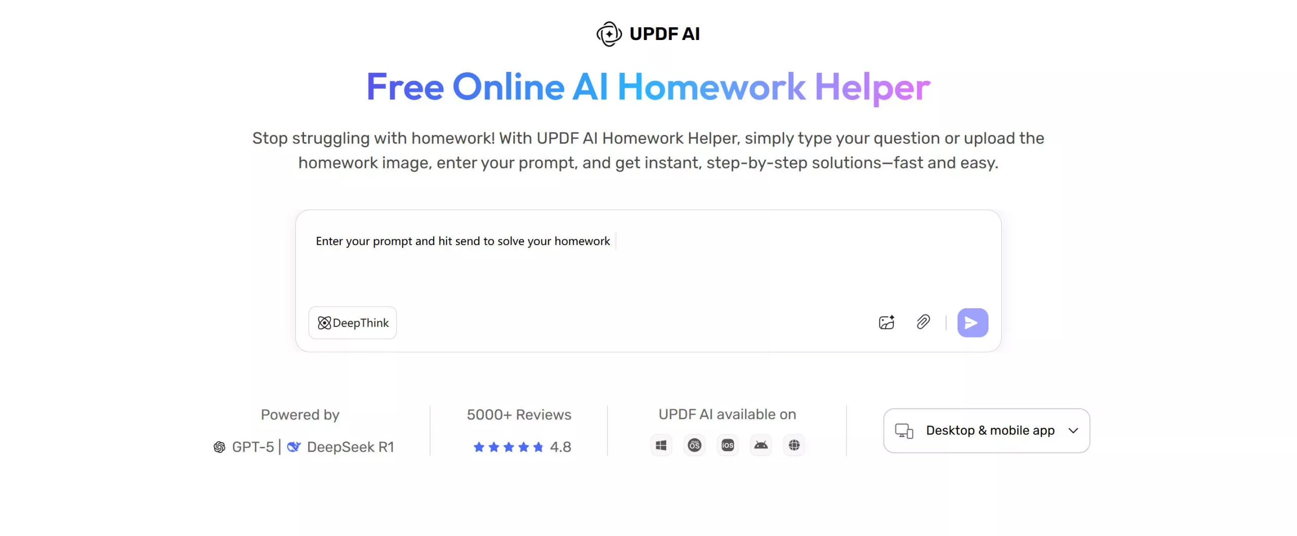 updf ai online interface