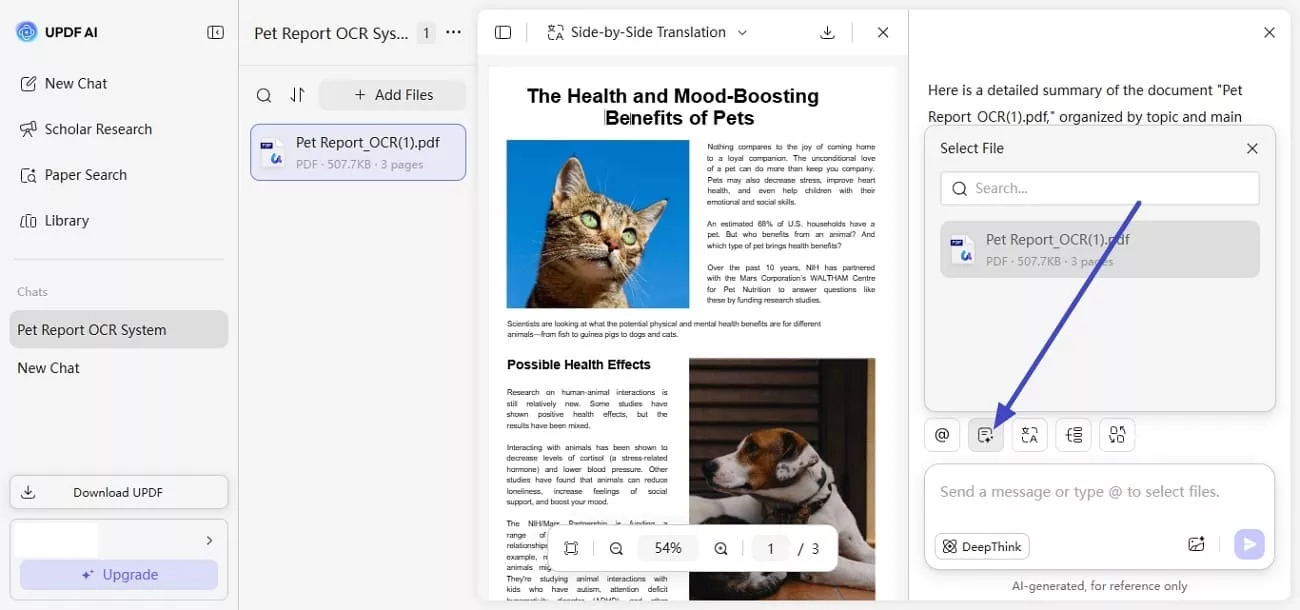 screening paper with updf ai online
