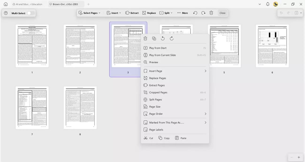 use updf organize collected web pages