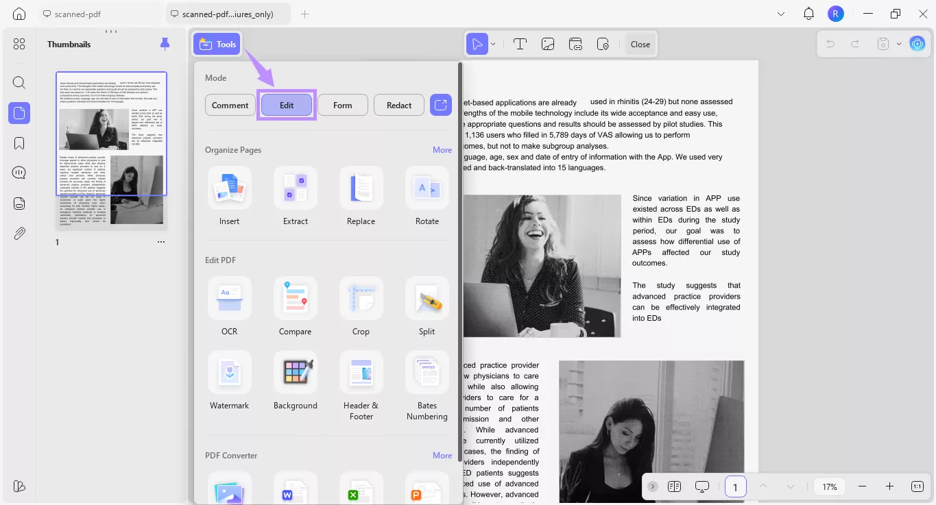 choose edit under tools