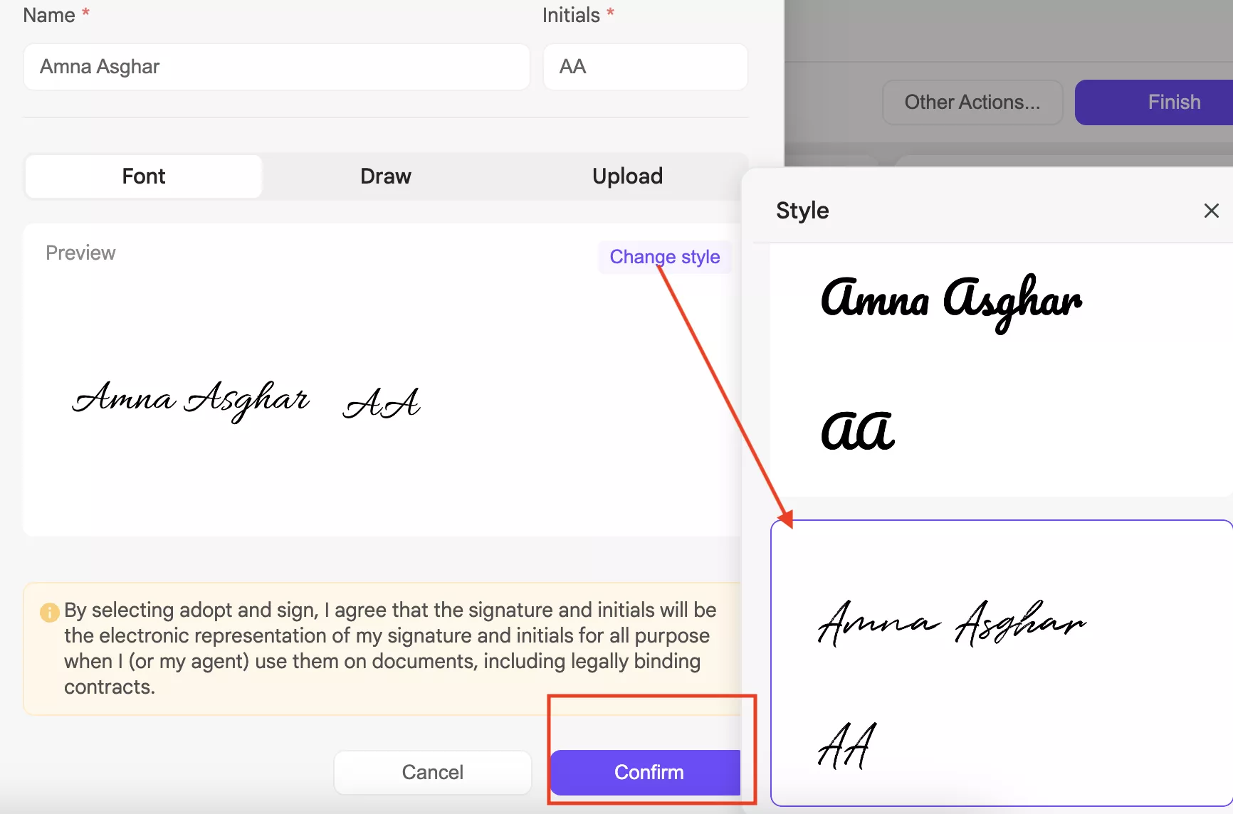 confirm-to-add-new-signature