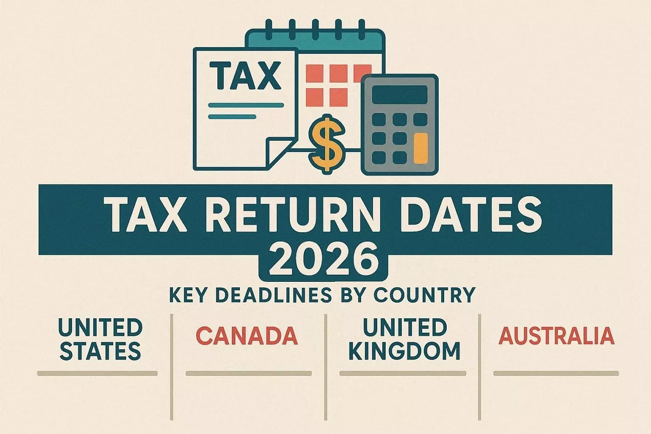 major countries 2026 tax return dates
