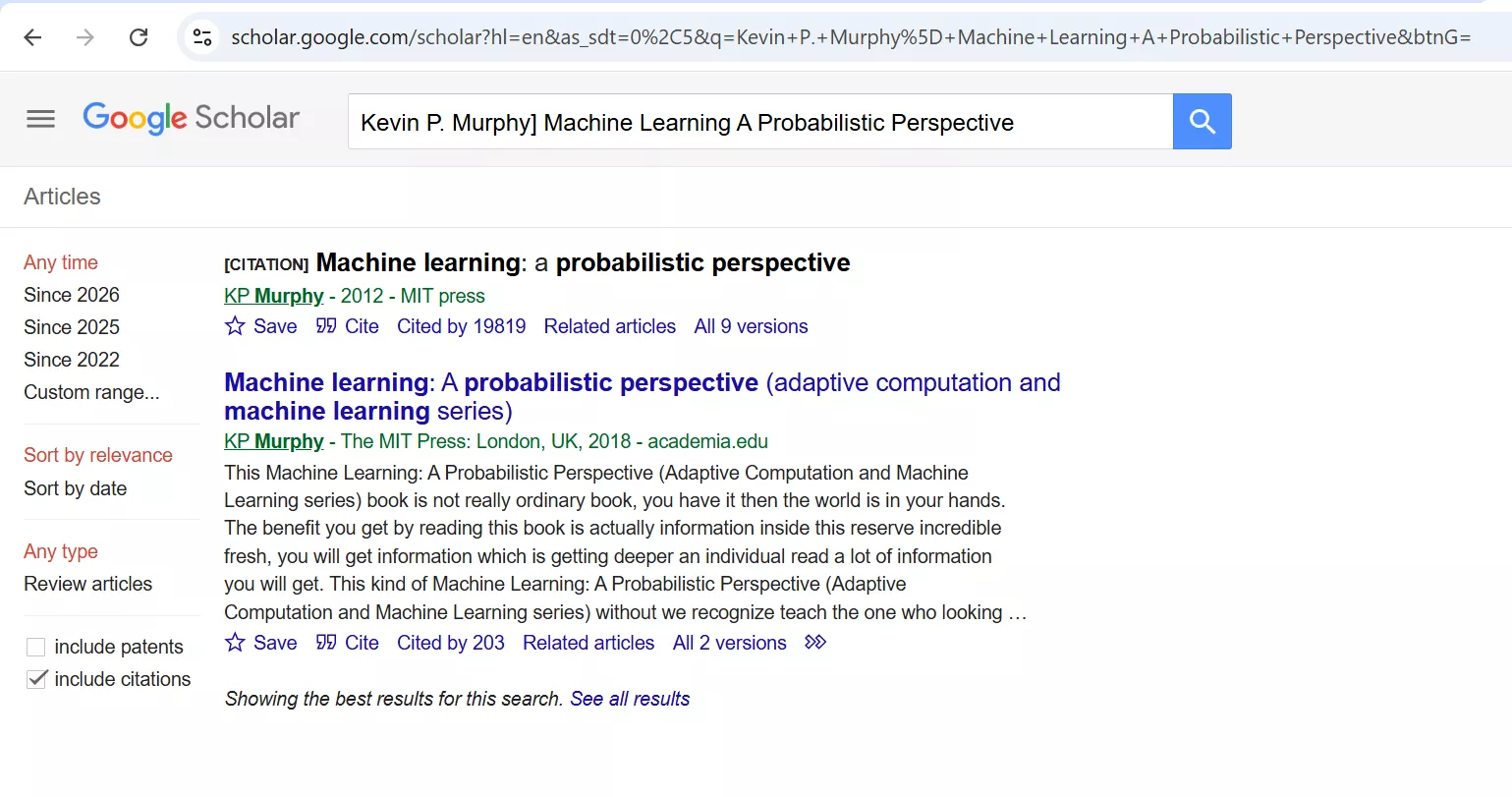 Google Scholar citation generator 