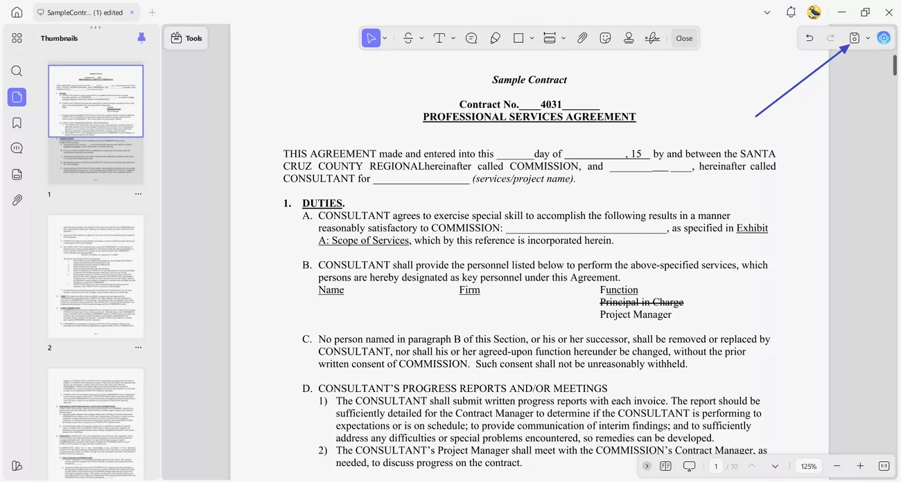save annotated pdf updf