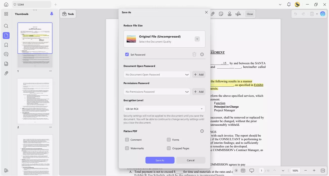 protect sensitive documents with strong passwords