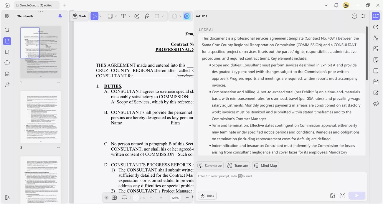 use updf ai generate understand content