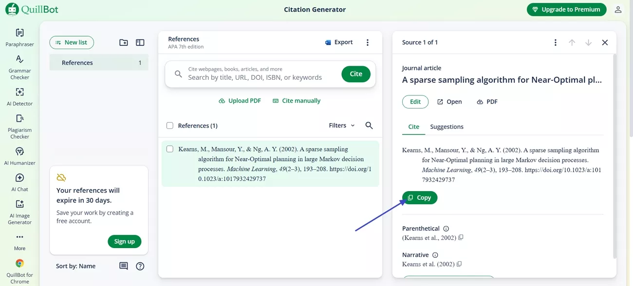 copy created citations quillbot