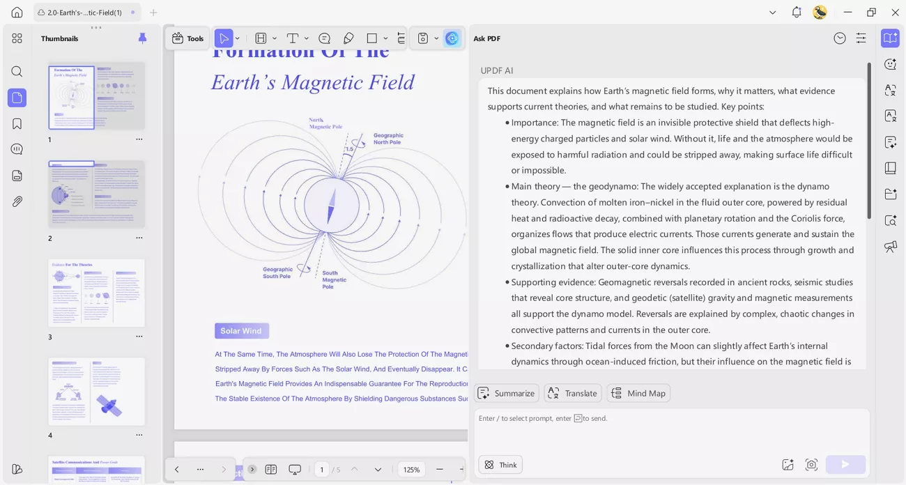 use updf ai summarize translate pdfs
