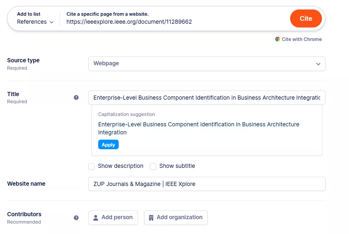 references and citations in Scribbr 