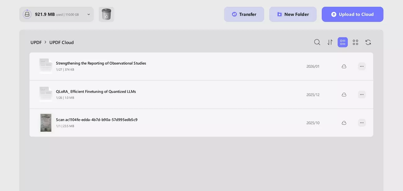  updf cloud for file level tagging